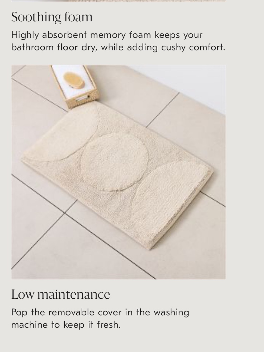 WEST ELM ~ Memory Foam Bath Mat ~ BRAND NEW W/OUT TAGS